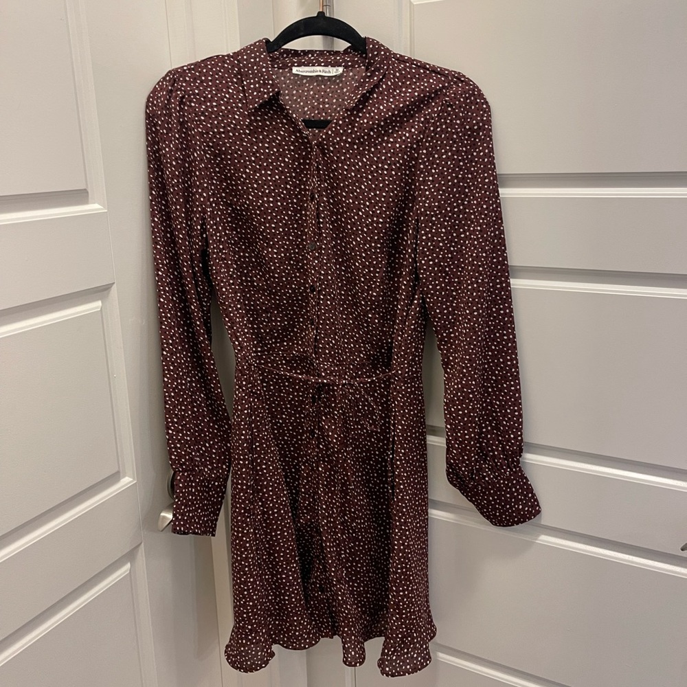 Abercrombie & Fitch Long Sleeve Printed Dress
